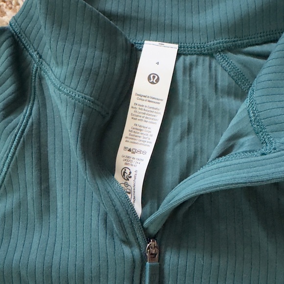 Lululemon It’s Rulu Run Ribbed Cropped Half-zip - Picture 3 of 4